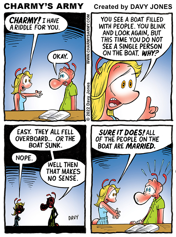 Can you figure out Frenchy's RIDDLE in today's Comic Strip?